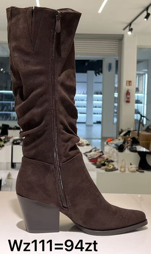 Kozaki damskie WZ111.BROWN (36/41,12par)