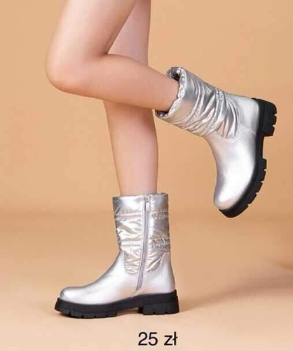 Botki damskie HQ329.SILVER (36/41,12par)