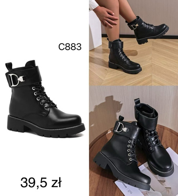 Botki damskie C833.BLACK (36/41,12par)