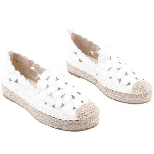 Balerinki damskie F115-10.WHITE (36/41,12par)