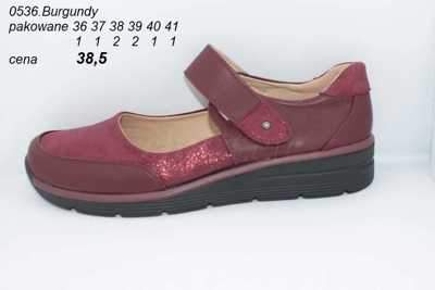 Mokasyny damskie 7A0536.BURGUNDY (36/41,8par)