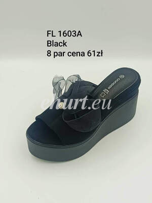 Klapki damskie  7AFL1603A.BLACK (36/41,8par)