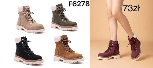 Trzewiki damskie F6278.BLACK (36/41,12par)