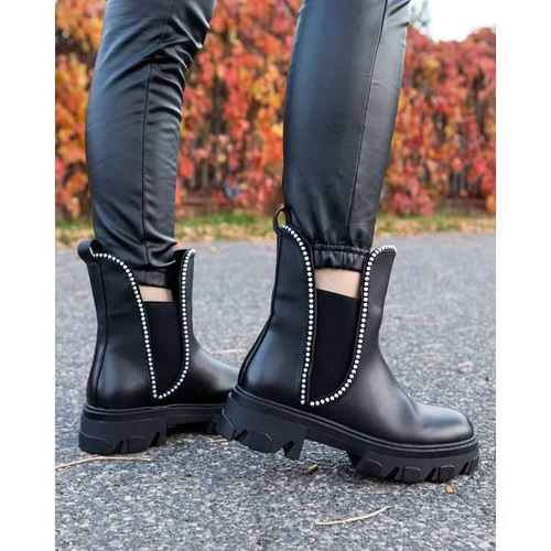 Botki damskie 7A6463.BLACK Lekkoocieplane (36/41,12par)