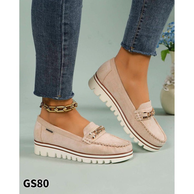 Mokasyny damskie GS80.BEIGE (36/41,12par)