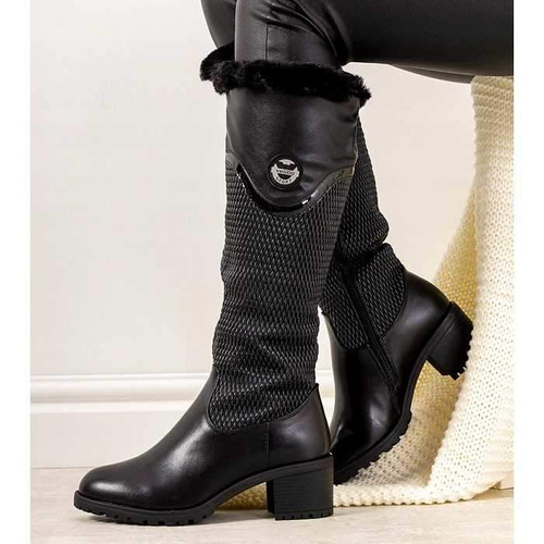 Kozaki damskie ocieplane 10081.BLACK (36/41,8par)