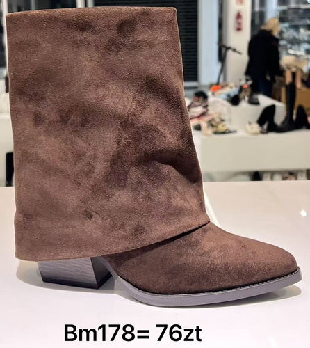 Botki damskie ocieplane BM178.BROWN (36/41,12par)