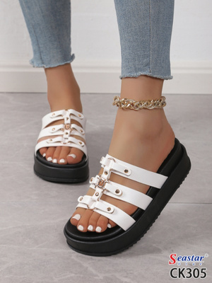 Klapki damskie CK305.WHITE (36/41,12par)