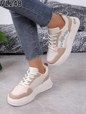 Buty sportowe damskie VL248.BEIGE/KHAKI (36/41,12par)