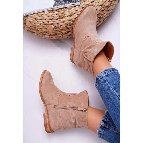 Botki damskie  7AA3725-63.KHAKI  (36/41,12par)