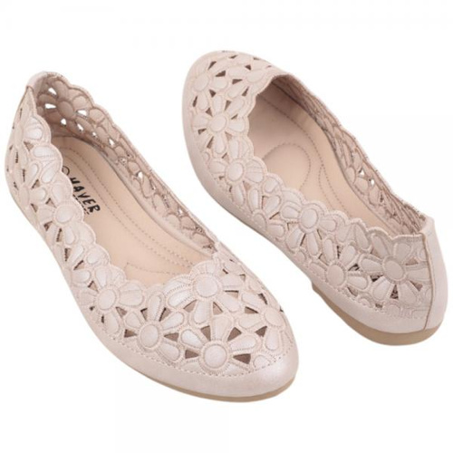 Balerinki damskie F27-12.BEIGE (36/41,12par)