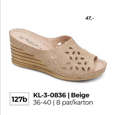 Klapki damskie 3-0836.BEIGE (36/40,8par)