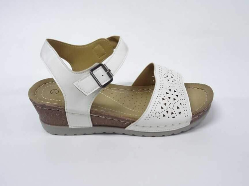 Sandały damskie 7AE1302-2.WHITE (36/41,12par)