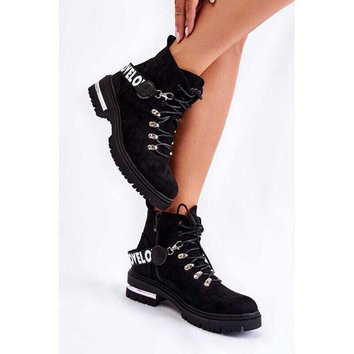 Botki damskie NC1285.BLACK  Ocieplane (36/41,12par)