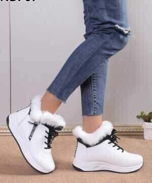 Botki damskie 7ANB707.WHITE   ocieplane (36/41,12par)