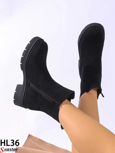 Botki damskie ocieplane HL36.BLACK (36/41,12par)