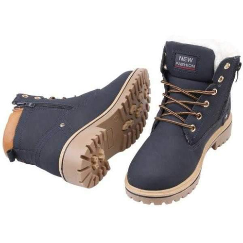 Trzewiki damskie B164-3.NAVY/CAMEL (37/41,8par)