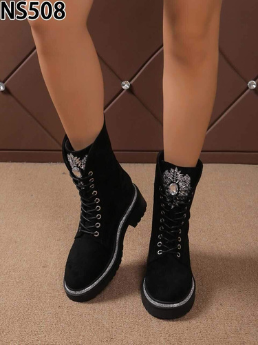 Botki damskie ocieplane NS508.BLACK (36/41,12par)