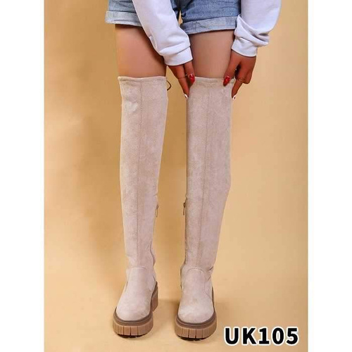 Kozaki damskie 7AUK105.BEIGE Ocieplany (36/41,12par)