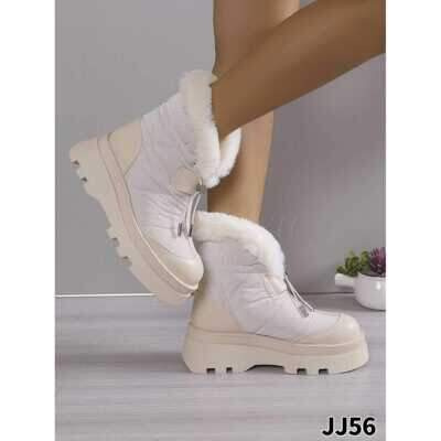 Botki damskie ocieplane JJ56.BEIGE (36/41,12par)