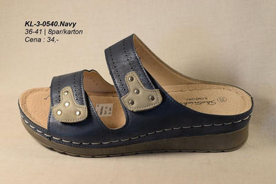 Klapki damskie 3-0540.NAVY (36/41,8par)