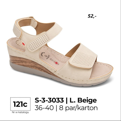 Sandały damskie 3-3033.LBEIGE (36/40,8par)