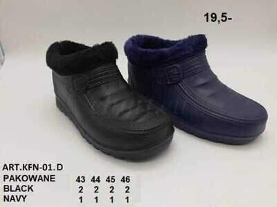 Kapcie męskie 9AKFN-01D.BLACK, NAVY (43/46,12par)