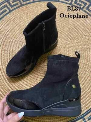 Botki damskie 7ABL87.BLACK ocieplane (36/41,12par)