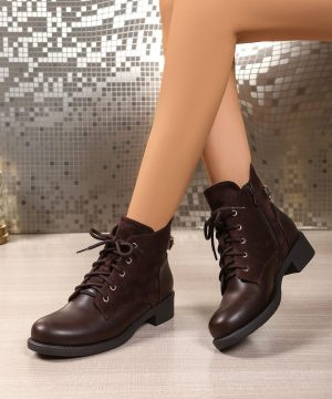 Botki damskie ocieplane NS570.BROWN (36/41,12par)