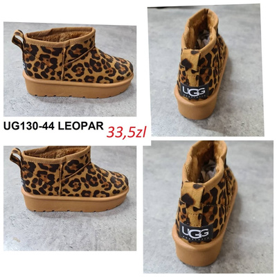 Botki damskie ocieplane UG130-44.LEOPAR (36/41,12par)