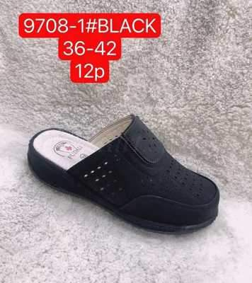Klapki damskie 7A9708-1.BLACK (36/42,12par)
