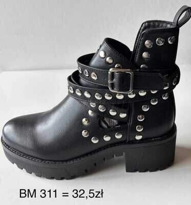 Botki damskie 7ABM311.BLACK (36/41,12par)