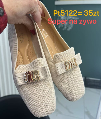 Balerinki damskie PT5122.BEIGE (36/41,12par)