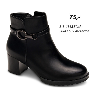 Botki damskie 7AB-3-1368.BLACK (36/41,8par)