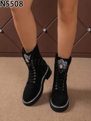 Botki damskie ocieplane NS508.BLACK (36/41,12par)