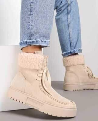 Botki damskie ocieplane 7A6153.BEIGE (36/41,12par)