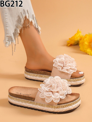 Klapki damskie BG212.BEIGE (36/41,12par)