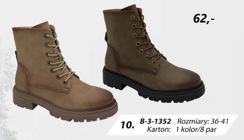 Botki damskie 7AB-3-1352.BROWN (36/41,8par)