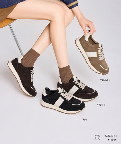 Buty sportowe damskie 7AY701-21.KHAKI (36/41,8par)