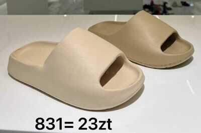 Klapki damskie  7A831.BEIGE, KHAKI (36/41,12par)