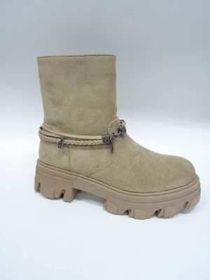 Botki damskie ocieplane  7AMD7372-2.BEIGE  (36/41,12par)