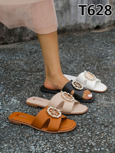 Klapki damskie T628.BEIGE (36/41,12par)