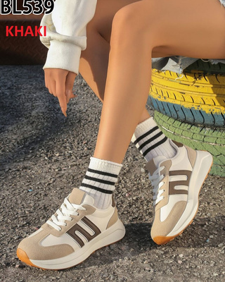 Buty sportowe damskie BL539.KHAKI (36/41,12par)