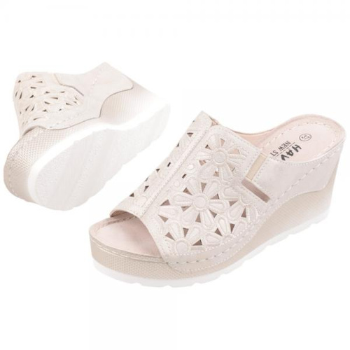 Klapki damskie DE03-8.BEIGE (36/41,8par)