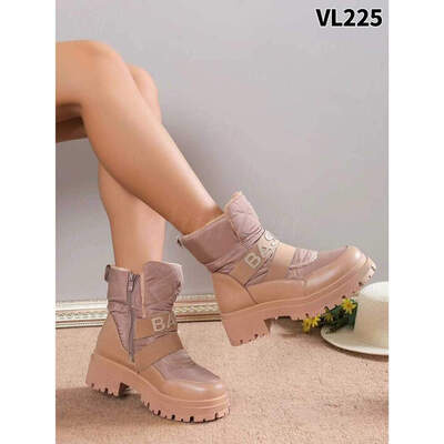 Botki damskie 7AVL225.KHAKI (36/41,12par)