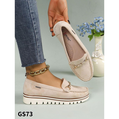 Mokasyny damskie GS73.BEIGE (36/41,12par)
