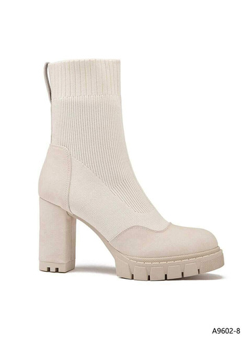 Botki damskie A9602-8.WHITE (36/41,12par)