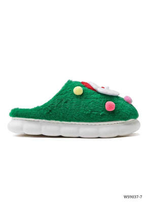 Kapcie damskie   7AWS9037-7.GREEN  (36/41,12par)