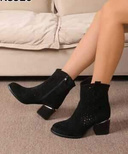 Botki damskie 7ANS526.BLACK  Nieocieplane (36/41,12par)