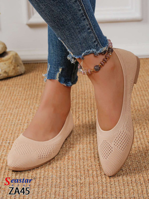 Balerinki damskie ZA45.KHAKI (36/41,12par)